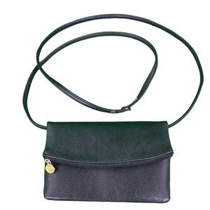 PG Sport Black Faux Leather Crossbody Bag